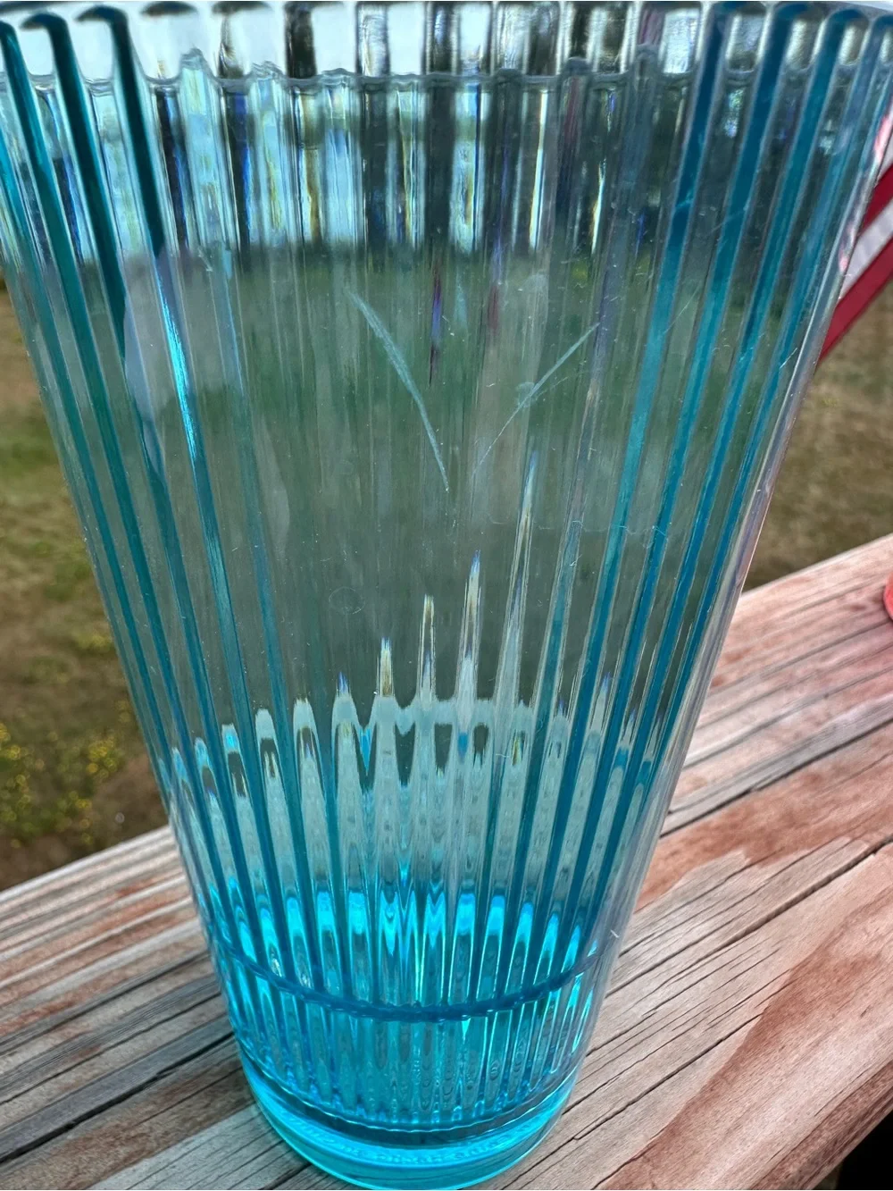 Set of 8 Colorful Ribbed Acrylic Tumblers